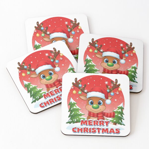 Item preview, Cute Cartoon Merry Christmas Reindeer designed and sold by Adrian Kane.