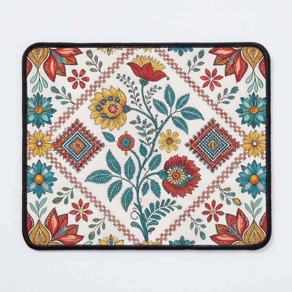 Item preview, Vibrant Folk Art Floral Pattern with Intricate Bohemian Flowers and Geometric Motifs. designed and sold by RGShirtWorks.