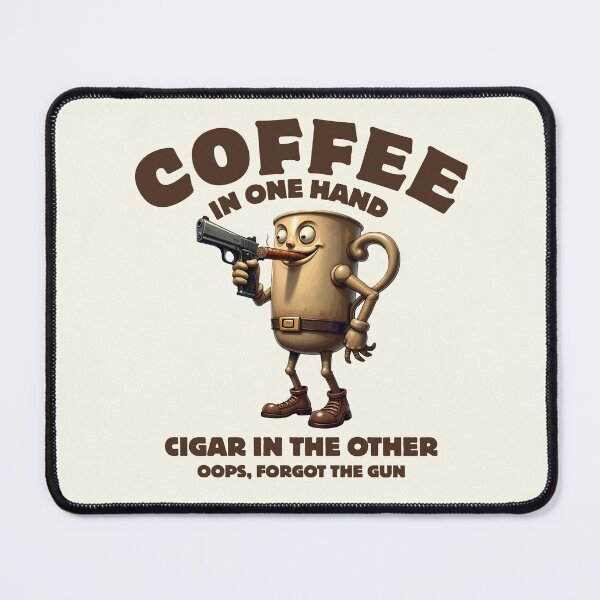Item preview, Coffee in one hand, cigar in the other, oops, forgot the gun designed and sold by Peerless-Prime.
