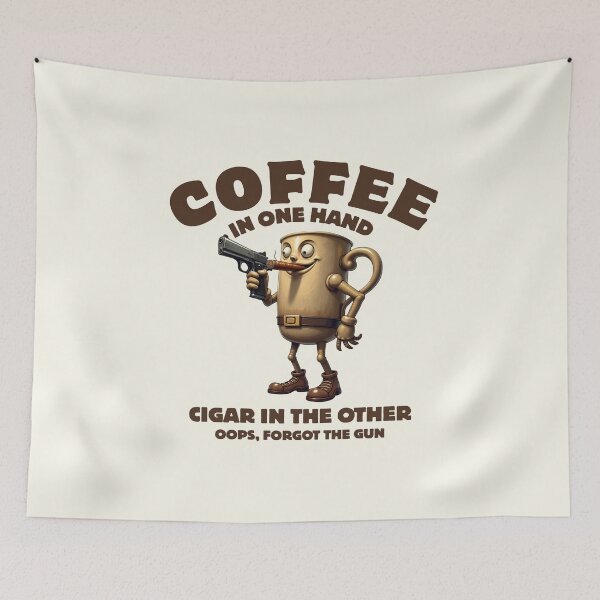 Item preview, Coffee in one hand, cigar in the other, oops, forgot the gun designed and sold by Peerless-Prime.