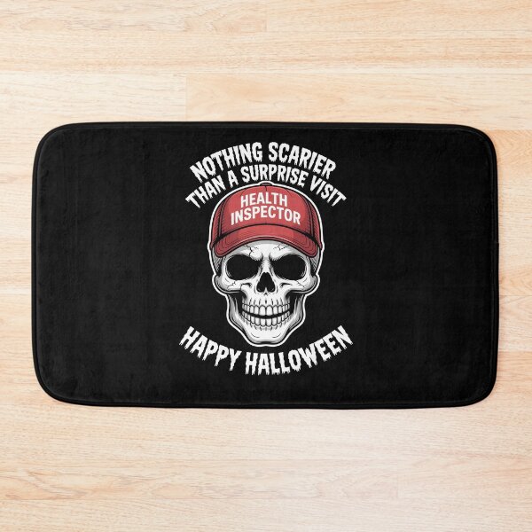 Item preview, Copy of Food Safety Halloween Health Inspector Visit Skull designed and sold by MissRasheedHam.