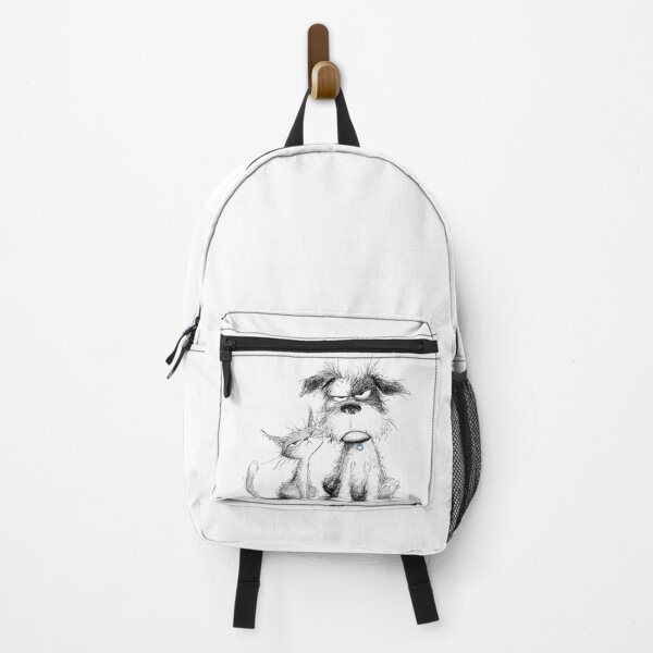Item preview, Stylized drawing "Dog and cat", sketch, upset, sulky, humor, caricature designed and sold by ateliersabourin.