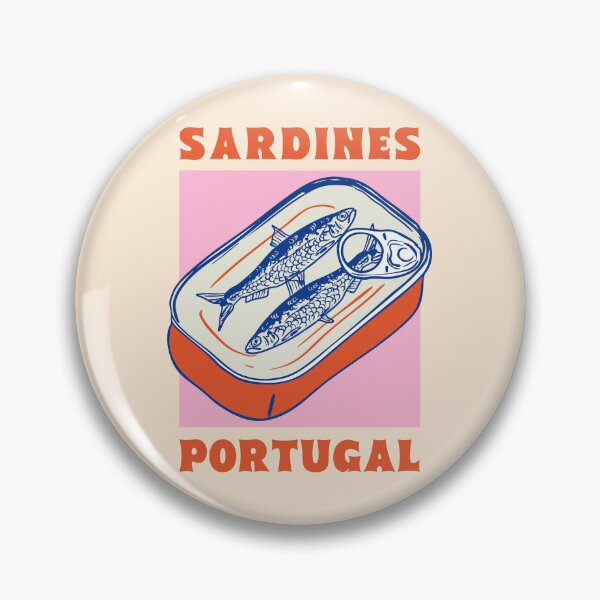 Item preview, Retro Tin Can Sardines – Portugal Food Art designed and sold by MaiZephyr.