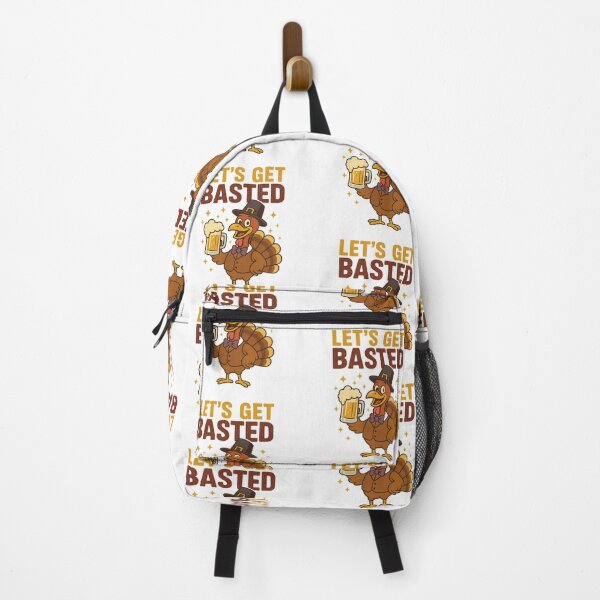Item preview, Funny Thanksgiving Let's Get Basted Turkey Drinking Beer designed and sold by Adrian Kane.