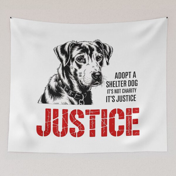 Item preview, Adopt Shelter Dog Shirt Justice Not Charity Design designed and sold by Amanda's Factory.