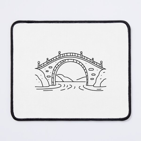Item preview, Durable stone bridge arching over a rushing river, withstanding the test of time designed and sold by rasagamastore.