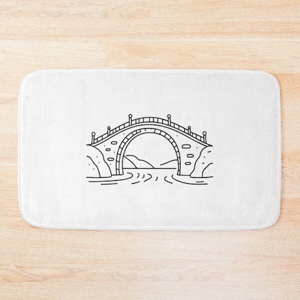 Item preview, Durable stone bridge arching over a rushing river, withstanding the test of time designed and sold by rasagamastore.