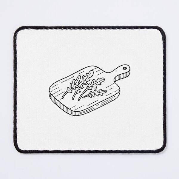 Item preview, Fresh roquette leaves placed on a wooden chopping board designed and sold by rasagamastore.