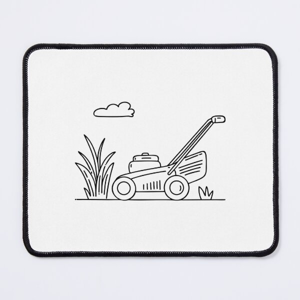 Item preview, Rotary mower cutting grass in a backyard designed and sold by rasagamastore.