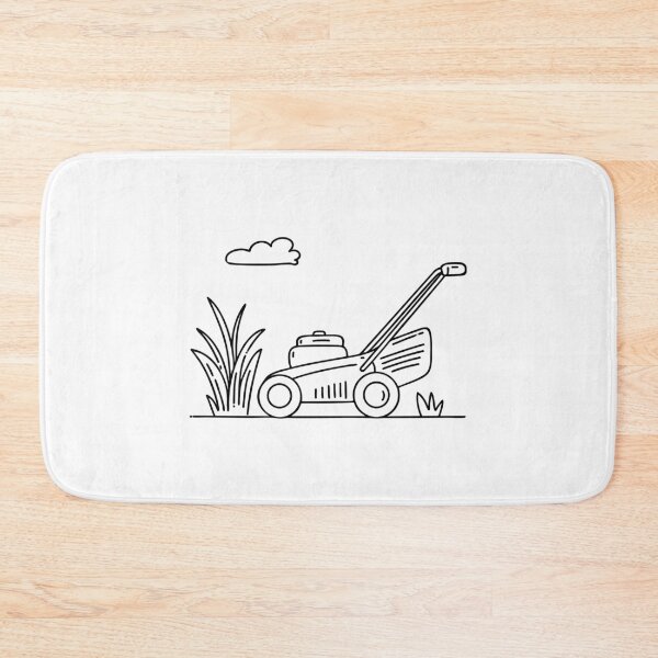 Item preview, Rotary mower cutting grass in a backyard designed and sold by rasagamastore.