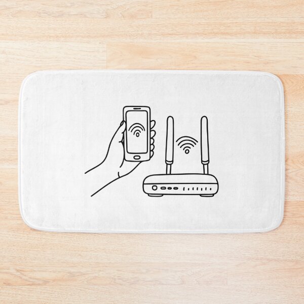 Item preview, Hand holding smartphone close to router to get better signal designed and sold by rasagamastore.