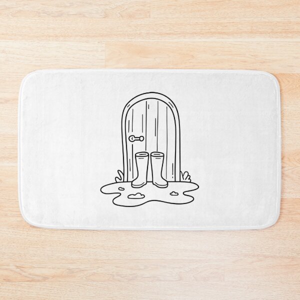 Item preview, Rubber boots standing at the doorstep with mud around designed and sold by rasagamastore.