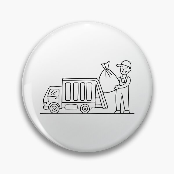 Item preview, Garbage collector lifting a bag of rubbish into a truck designed and sold by rasagamastore.