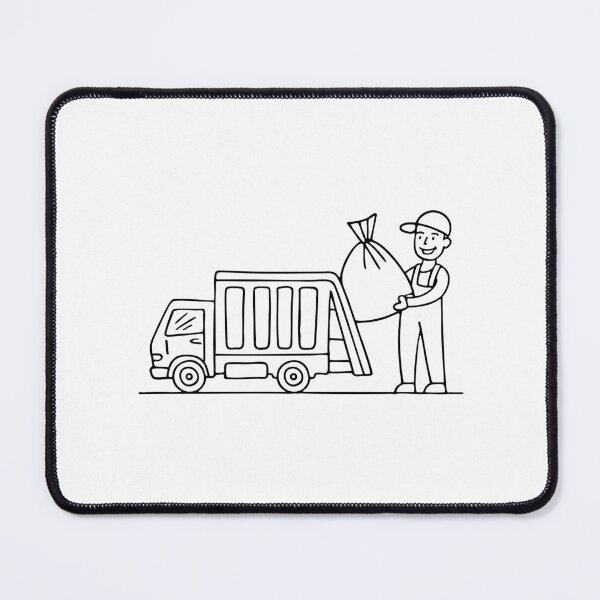 Item preview, Garbage collector lifting a bag of rubbish into a truck designed and sold by rasagamastore.