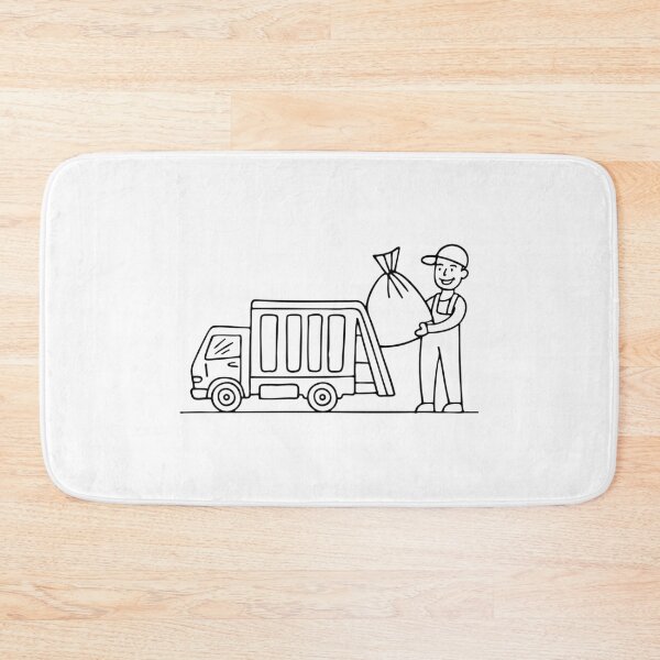 Item preview, Garbage collector lifting a bag of rubbish into a truck designed and sold by rasagamastore.