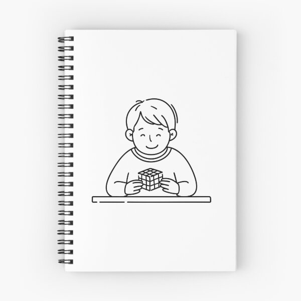 Item preview, Kid focusing while solving a 3x3 puzzle cube designed and sold by rasagamastore.