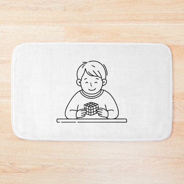 Item preview, Kid focusing while solving a 3x3 puzzle cube designed and sold by rasagamastore.