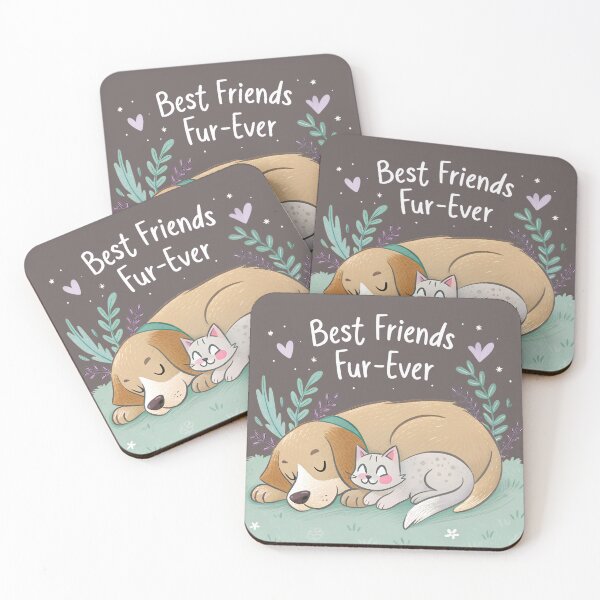 Item preview, Cat and dog, best friends for ever designed and sold by DukeTheMagic.