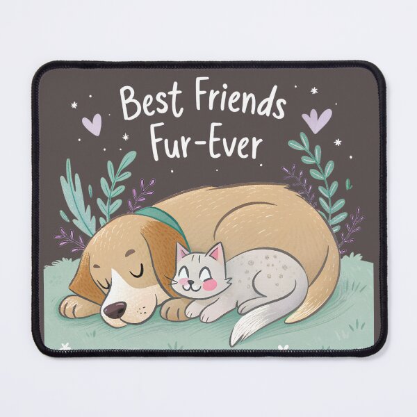 Item preview, Cat and dog, best friends for ever designed and sold by DukeTheMagic.