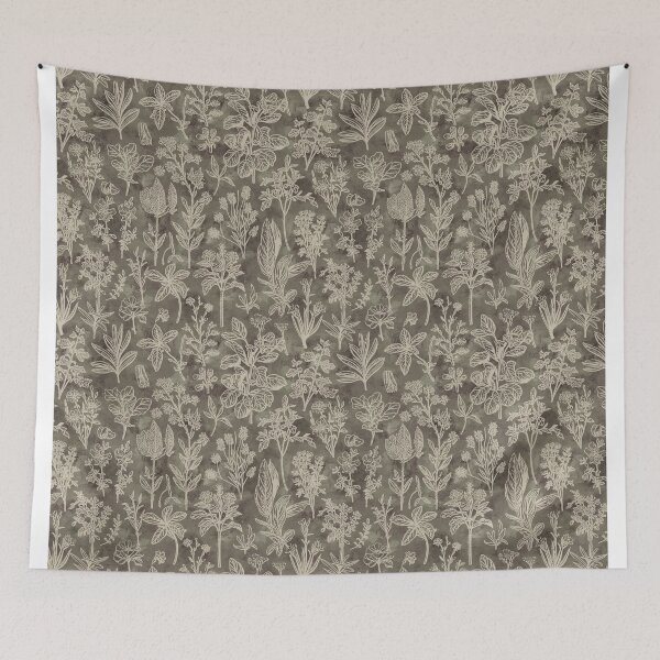 Item preview, Botanic vertical allover	 designed and sold by Alessandro Remo Mazzoni Remotextiles.