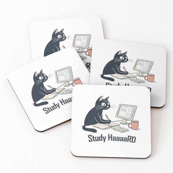 Item preview, Study HaaaarD Cat – Funny Student Cat designed and sold by RAZ1995.