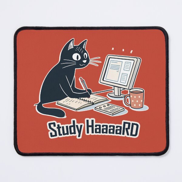Item preview, Study HaaaarD Cat – Funny Student Cat designed and sold by RAZ1995.