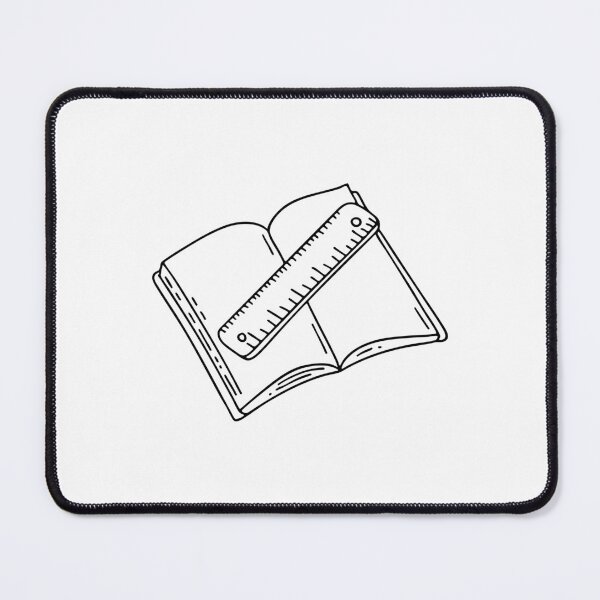 Item preview, Ruler laying diagonally on an open notebook designed and sold by rasagamastore.