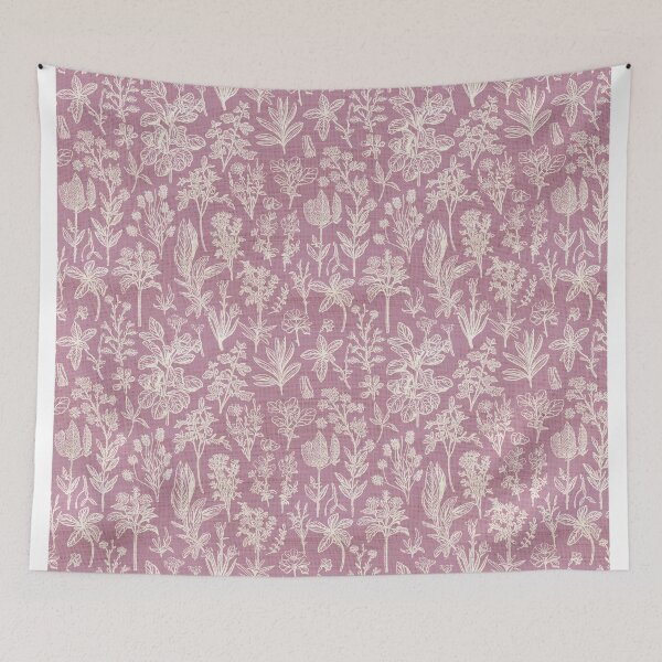 Item preview, Botanic vertical allover pink designed and sold by Alessandro Remo Mazzoni Remotextiles.