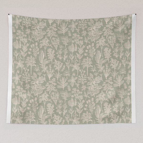 Item preview, Botanic vertical allover	 designed and sold by Alessandro Remo Mazzoni Remotextiles.