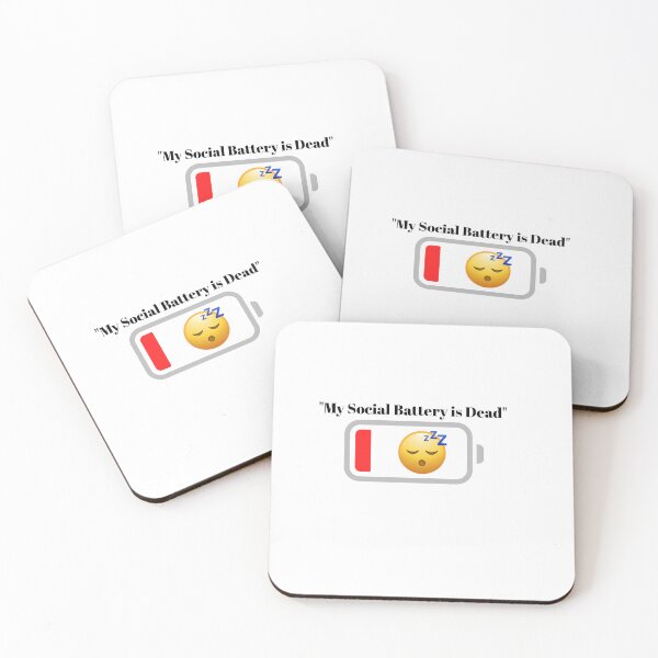 Item preview, My Social Battery is Dead – Minimalist Low Battery Icon Design designed and sold by Komikzone.