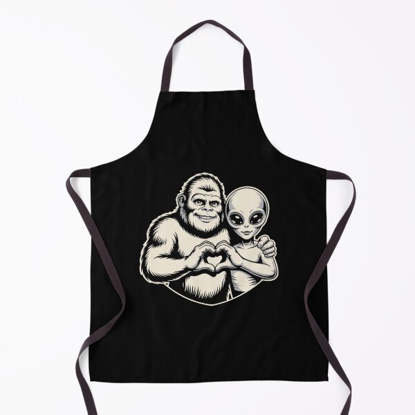 Item preview, Bigfoot and Alien Friendship T-Shirt - Paranormal Love Design designed and sold by w1ckerman.