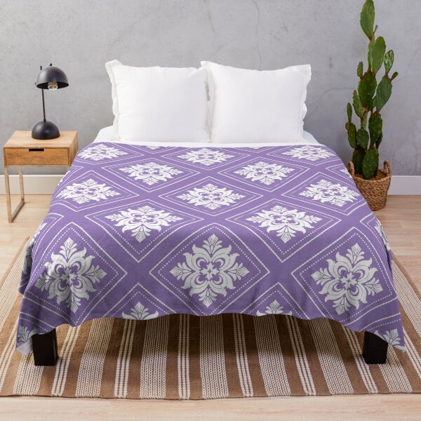 Item preview, Regal Purple & White: Damask Pattern for Luxury Interiors designed and sold by DesignByNui.