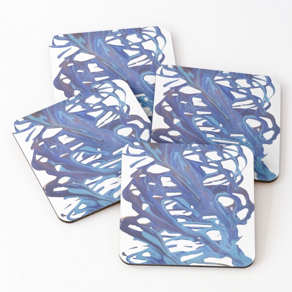 Item preview, Abyss Currents – Fluid Abstraction in Ocean Blues designed and sold by hello_mojiji.