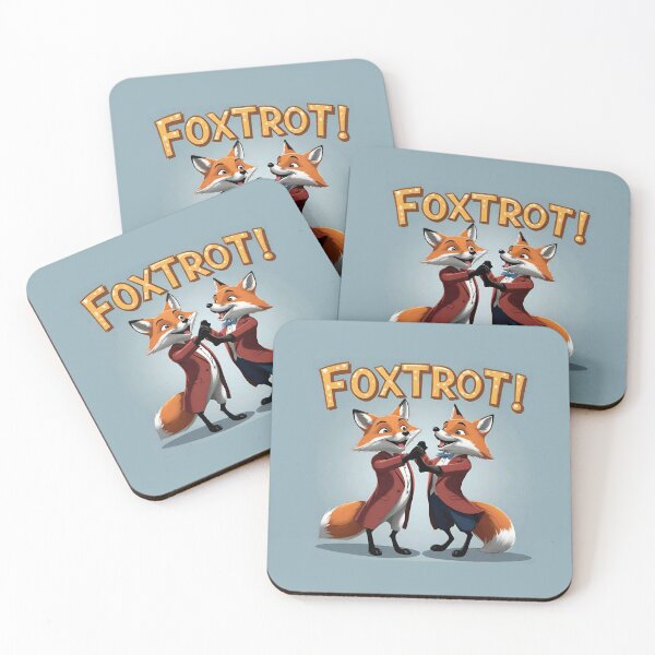 Item preview, Funny of two fox dancing foxtrot with the large phrase "FOXTROT!". designed and sold by Giulivo Store Graphic.