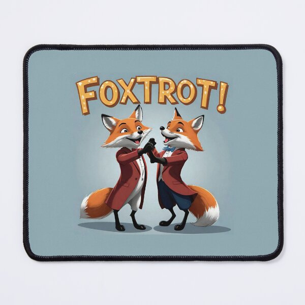 Item preview, Funny of two fox dancing foxtrot with the large phrase "FOXTROT!". designed and sold by Giulivo Store Graphic.