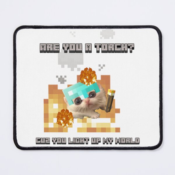 Item preview, Minecraft Rizz Fire Torch Weird Cute Cat designed and sold by PickleFishPasta.