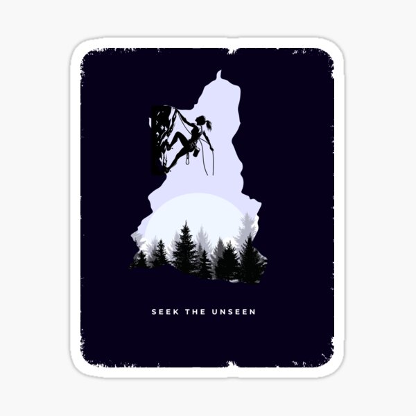 Item preview, Seek the Unseen | Bold Adventure Design | Rock Climbing and Exploration Gear for Females designed and sold by zenturtlemerch.