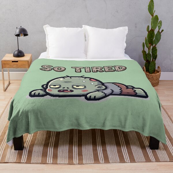 Item preview, Cute Zombie Pixel Art - So Tired Funny Cartoon designed and sold by Sredsub.