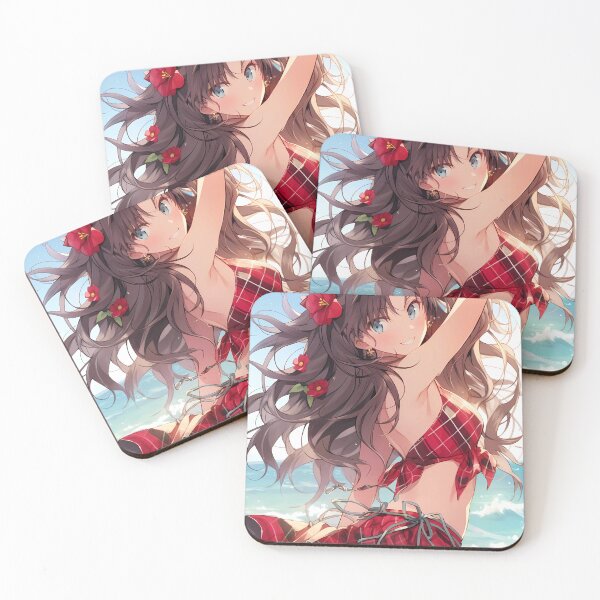 Item preview, Rin Tohsaka Fate Stay Night Summer Beach Floral Bikini Joy designed and sold by TorbenKuhano.