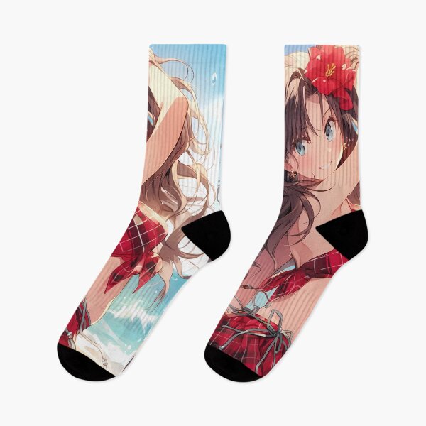 Item preview, Rin Tohsaka Fate Stay Night Summer Beach Floral Bikini Joy designed and sold by TorbenKuhano.