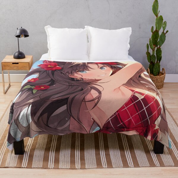 Artikelvorschau, Rin Tohsaka Fate Stay Night Sommer Strand Blumen Bikini Freude entworfen und verkauft von TorbenKuhano.