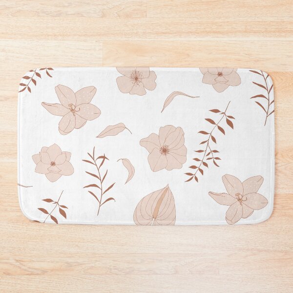 Artikelvorschau, Neutrales minimalistisches Blumenmuster Dekokissen entworfen und verkauft von FestivityFinds.