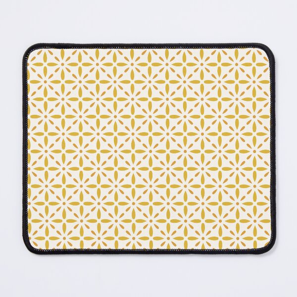 Item preview, Yellow Geometric Floral Tile Pattern designed and sold by moonna designs.