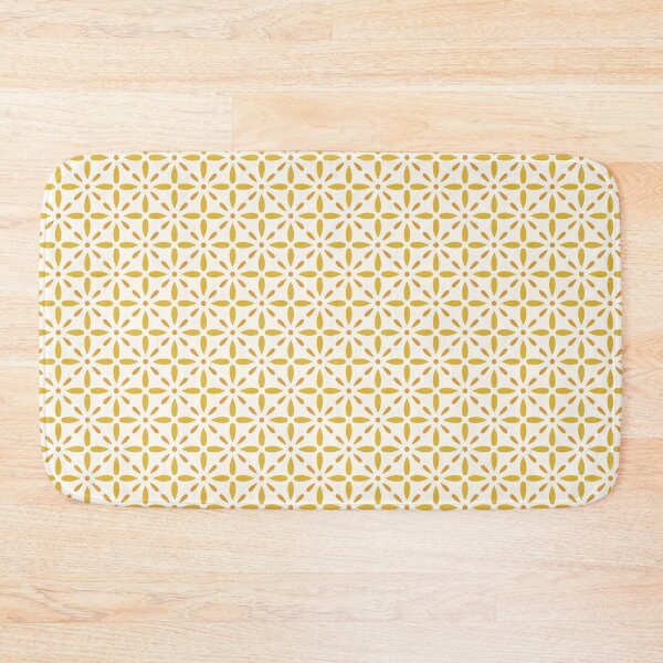 Item preview, Yellow Geometric Floral Tile Pattern designed and sold by moonna designs.