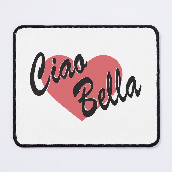 Item preview, Ciao Bella - Vintage Italian Illustration with Heart and Retro Lettering designed and sold by HermioneArt.