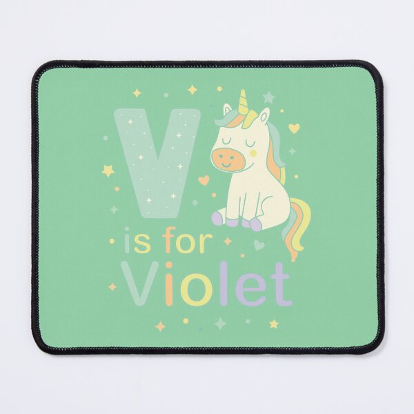 Item preview, V is for Violet - Cute Unicorn Alphabet Poster for Kids Room designed and sold by FilizDesigner.