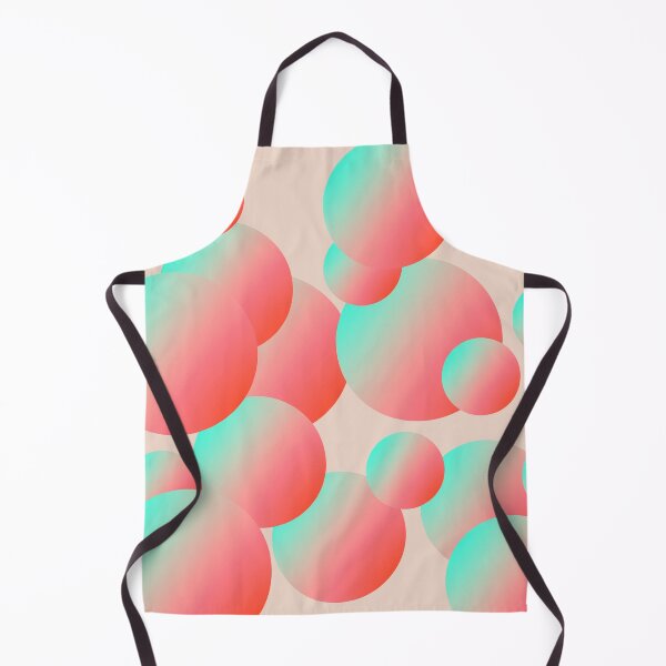 Artikelvorschau, Neon Bubble Pop – Retro Farbverlaufskugeln in Koralle und Aqua entworfen und verkauft von lightandbright.