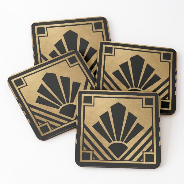 Item preview, Modern Luxury Black And Gold Art Deco Design  designed and sold by svarupa.
