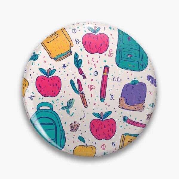 Item preview, Fun School Supplies and Doodles Pattern designed and sold by MidArtForge.