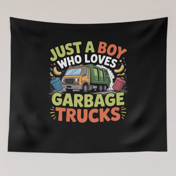 Item preview, Just A Boy Who Loves Garbage Trucks designed and sold by Mateusz Majcherek.
